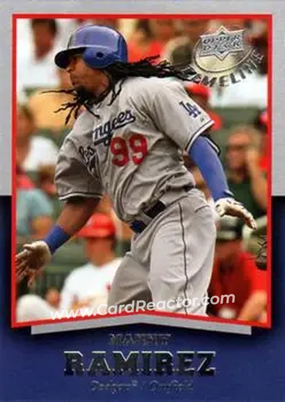 2008 Upper Deck Timeline #31 - Manny Ramirez - Los Angeles Dodgers - Front 2008 Upper Deck Timeline #31 - Manny Ramirez - Los Angeles Dodgers - Front