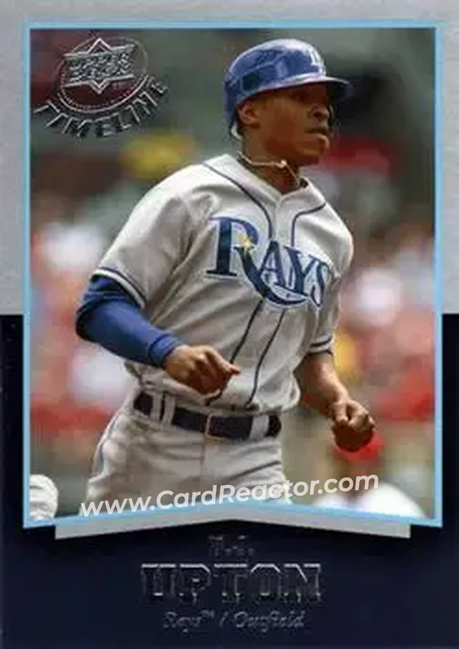2008 Upper Deck Timeline #33 - B.J. Upton - Tampa Bay Rays - Front 2008 Upper Deck Timeline #33 - B.J. Upton - Tampa Bay Rays - Front