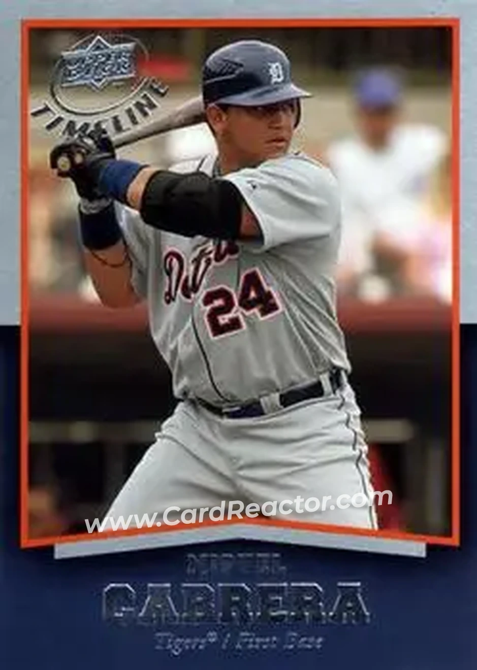 2008 Upper Deck Timeline #40 - Miguel Cabrera - Detroit Tigers - Front