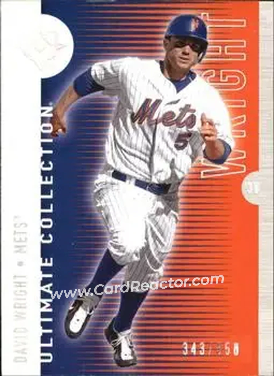 2008 Upper Deck Ultimate Collection #2 - David Wright - New York Mets - Front 2008 Upper Deck Ultimate Collection #2 - David Wright - New York Mets - Front