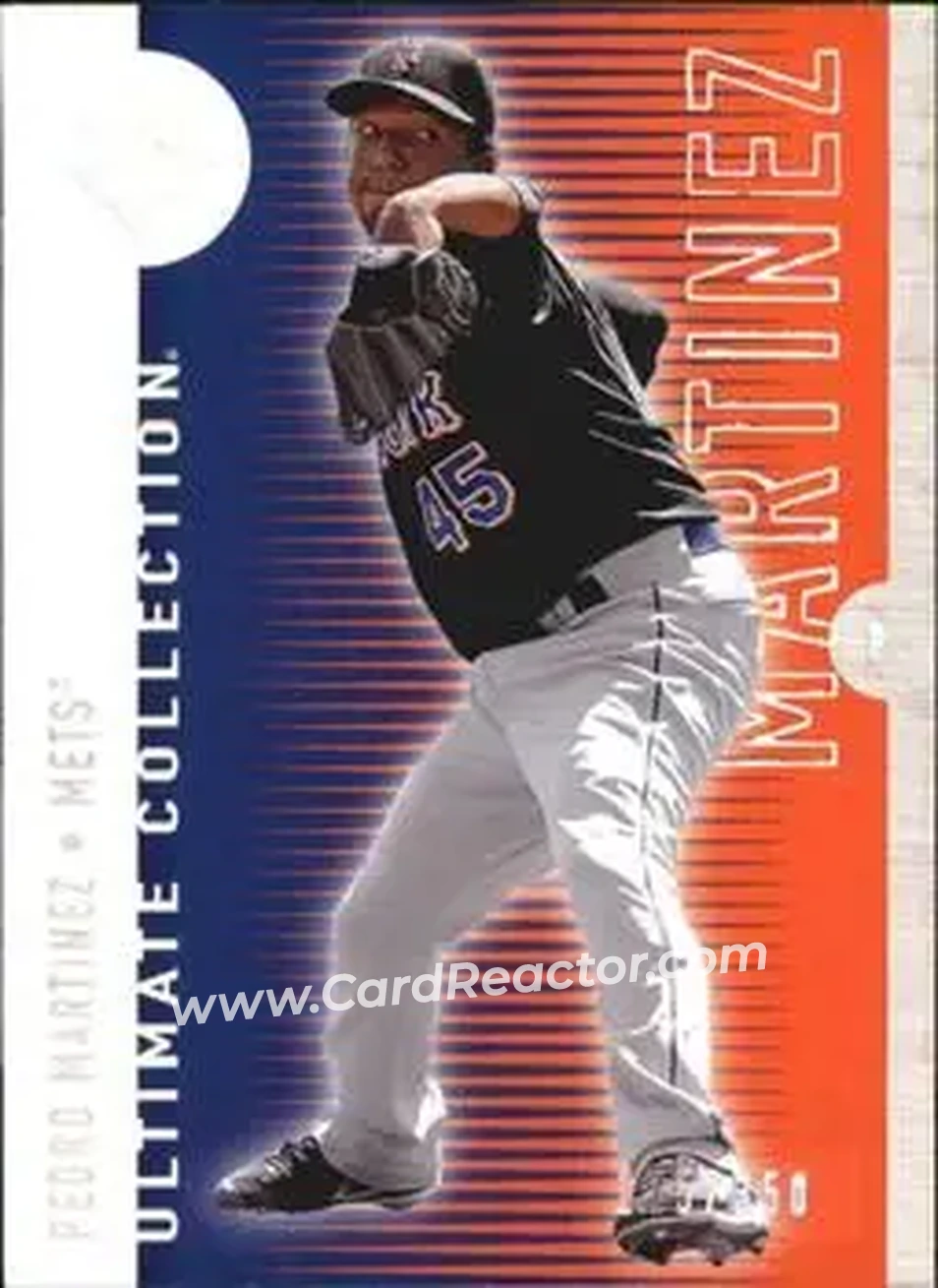 2008 Upper Deck Ultimate Collection #5 - Pedro Martinez - New York Mets - Front 2008 Upper Deck Ultimate Collection #5 - Pedro Martinez - New York Mets - Front