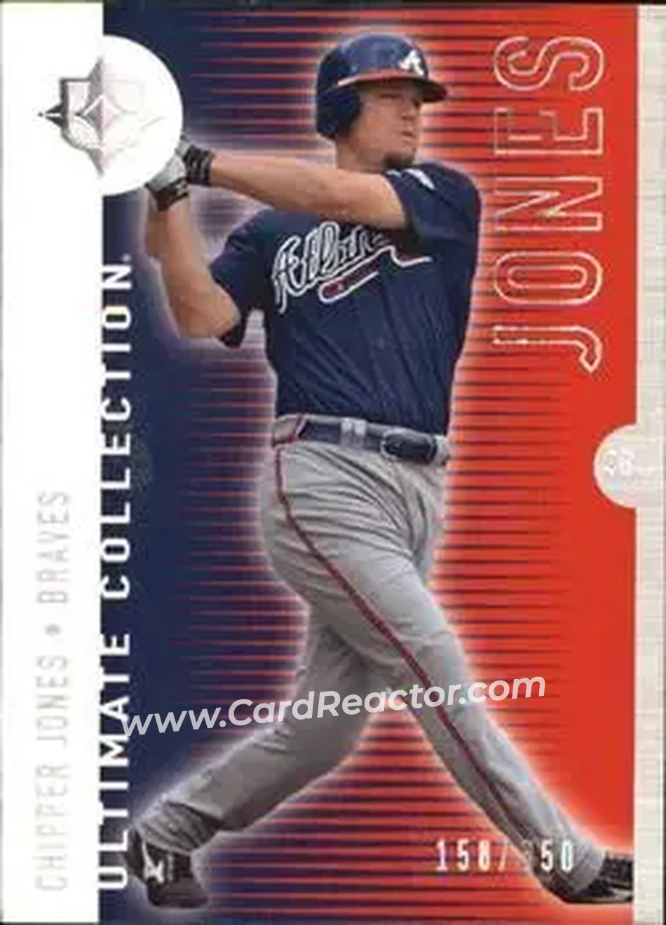 2008 Upper Deck Ultimate Collection #9 - Chipper Jones - Atlanta Braves - Front