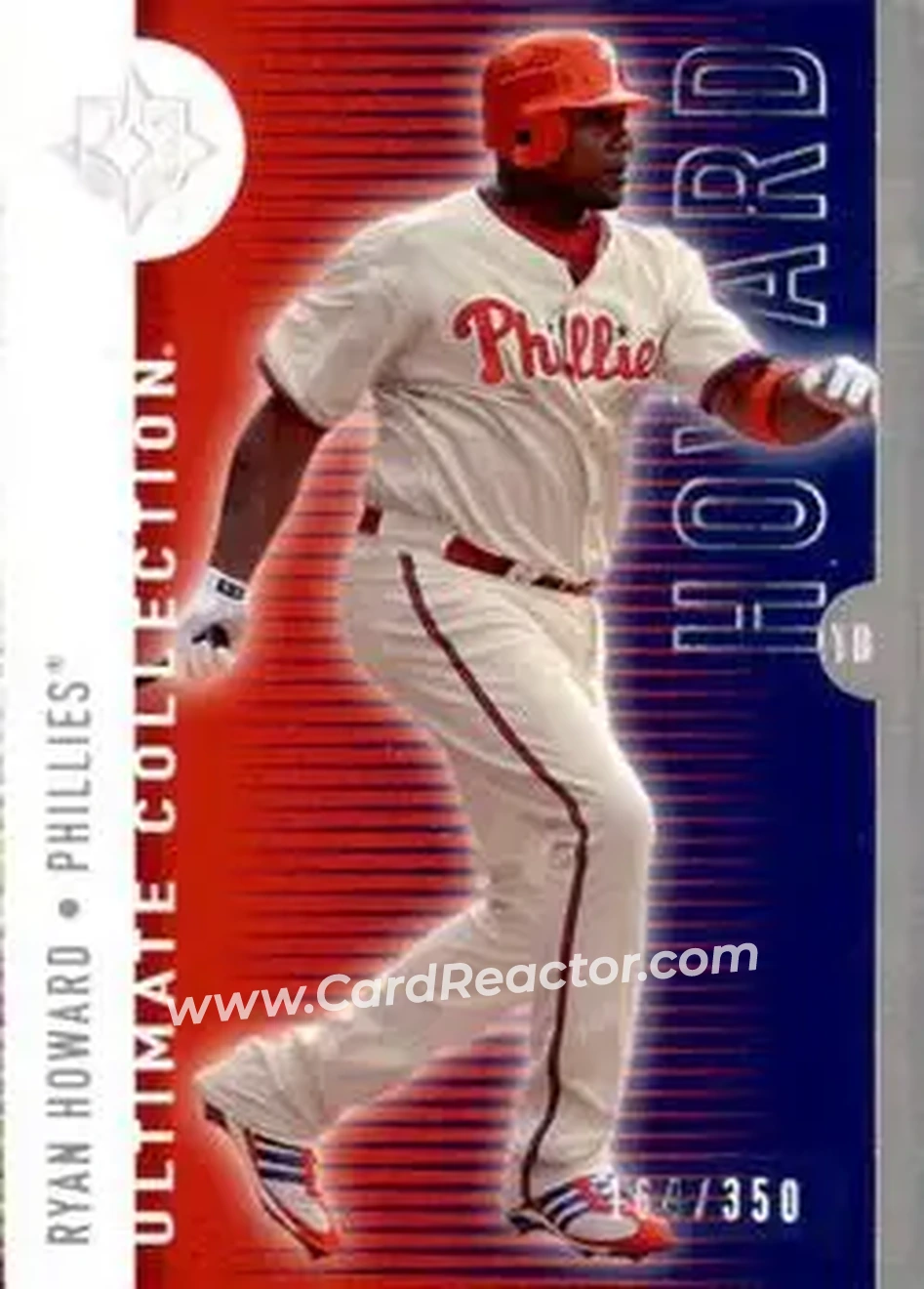 2008 Upper Deck Ultimate Collection #11 - Ryan Howard - Philadelphia Phillies - Front 2008 Upper Deck Ultimate Collection #11 - Ryan Howard - Philadelphia Phillies - Front