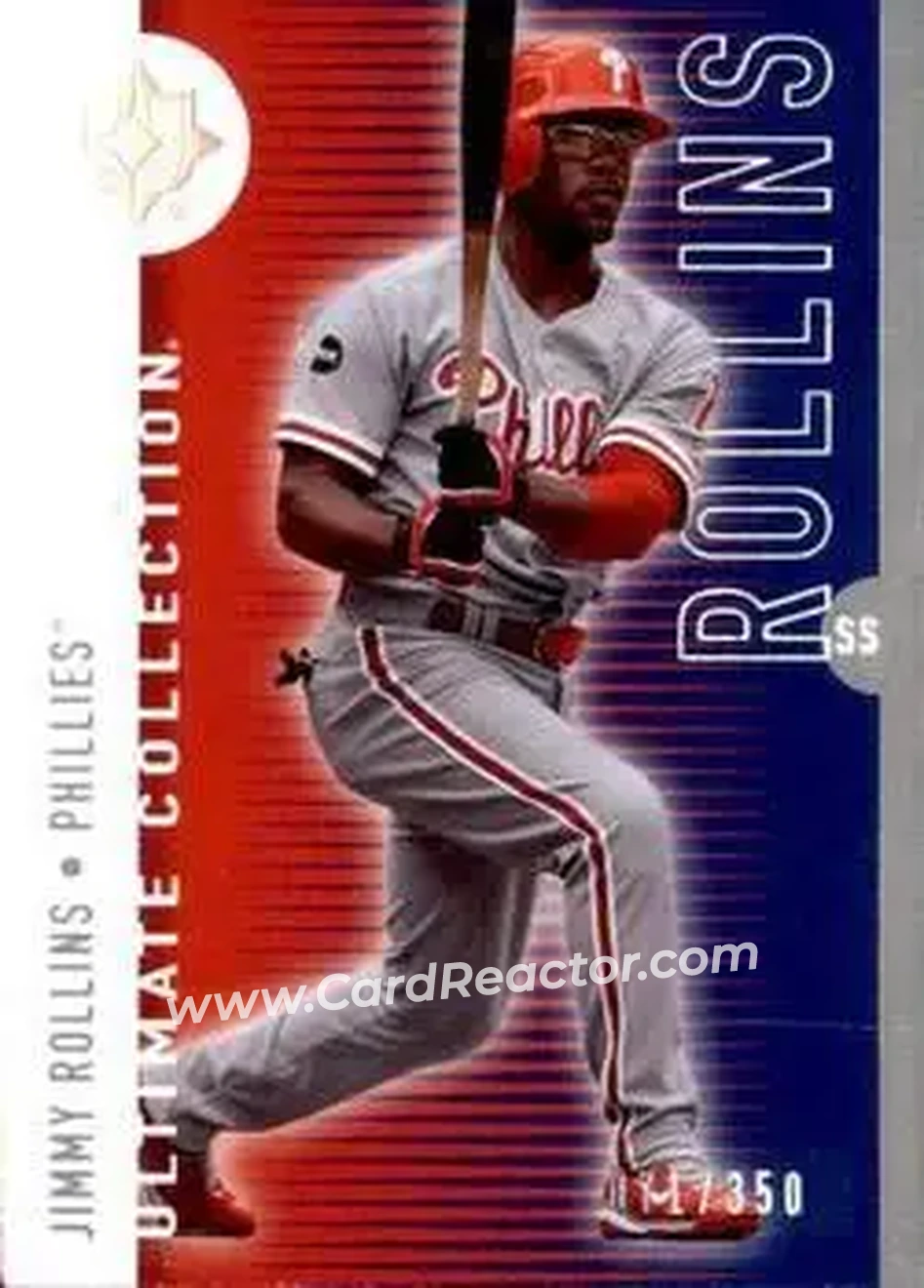2008 Upper Deck Ultimate Collection #12 - Jimmy Rollins - Philadelphia Phillies - Front