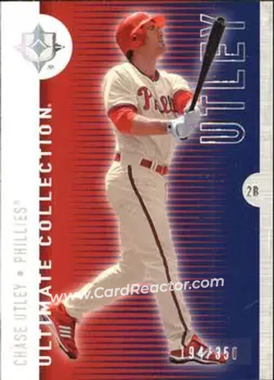 2008 Upper Deck Ultimate Collection #13 - Chase Utley - Philadelphia Phillies - Front 2008 Upper Deck Ultimate Collection #13 - Chase Utley - Philadelphia Phillies - Front