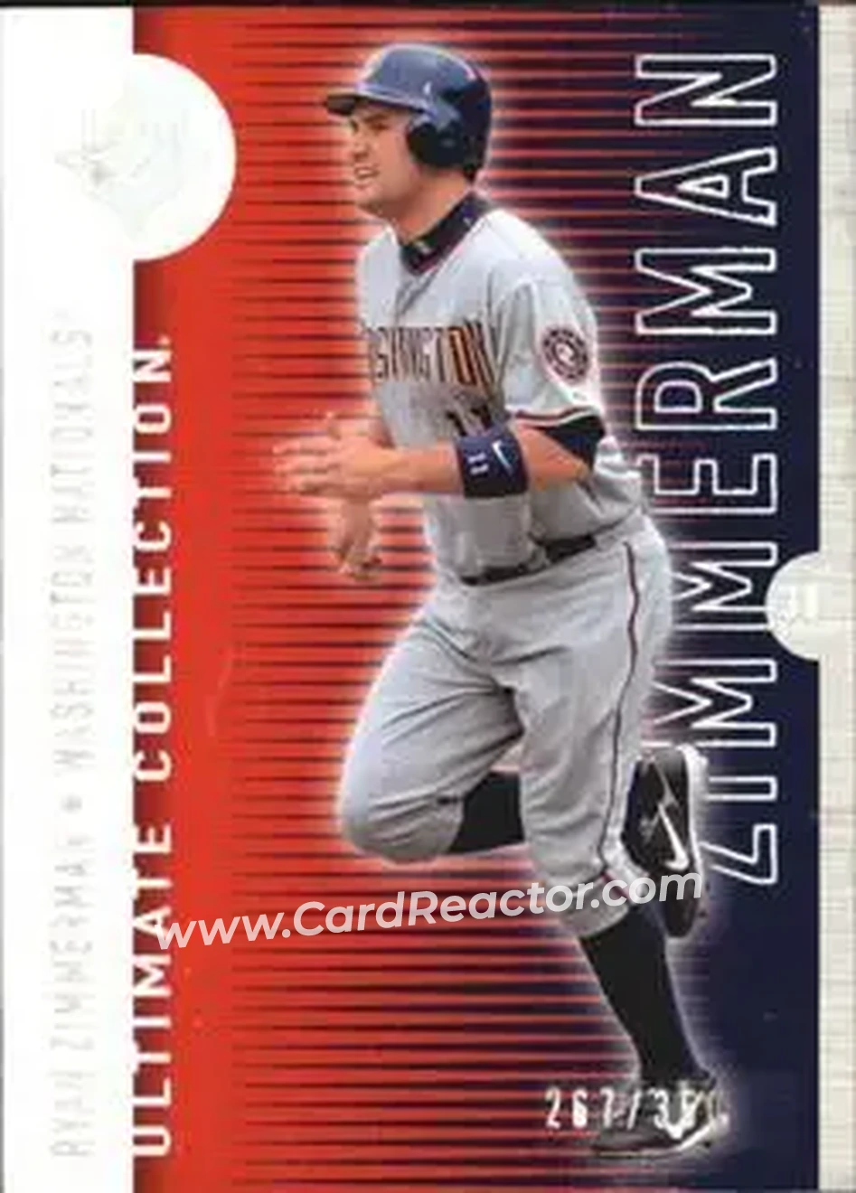 2008 Upper Deck Ultimate Collection #17 - Ryan Zimmerman - Washington Nationals - Front