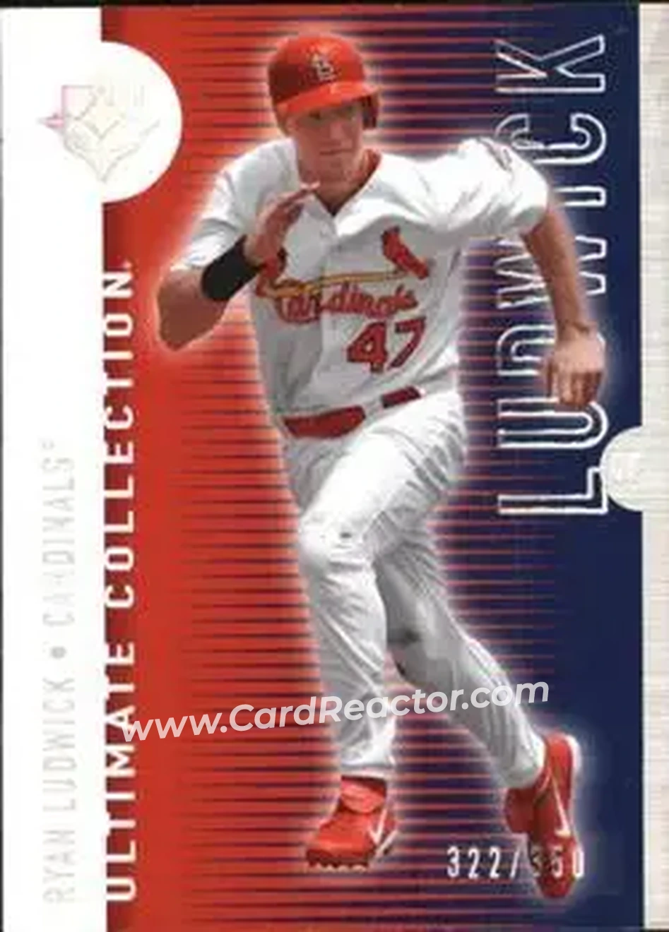 2008 Upper Deck Ultimate Collection #18 - Ryan Ludwick - St. Louis Cardinals - Front 2008 Upper Deck Ultimate Collection #18 - Ryan Ludwick - St. Louis Cardinals - Front