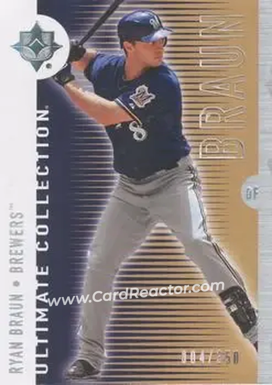 2008 Upper Deck Ultimate Collection #28 - Ryan Braun - Milwaukee Brewers - Front 2008 Upper Deck Ultimate Collection #28 - Ryan Braun - Milwaukee Brewers - Front