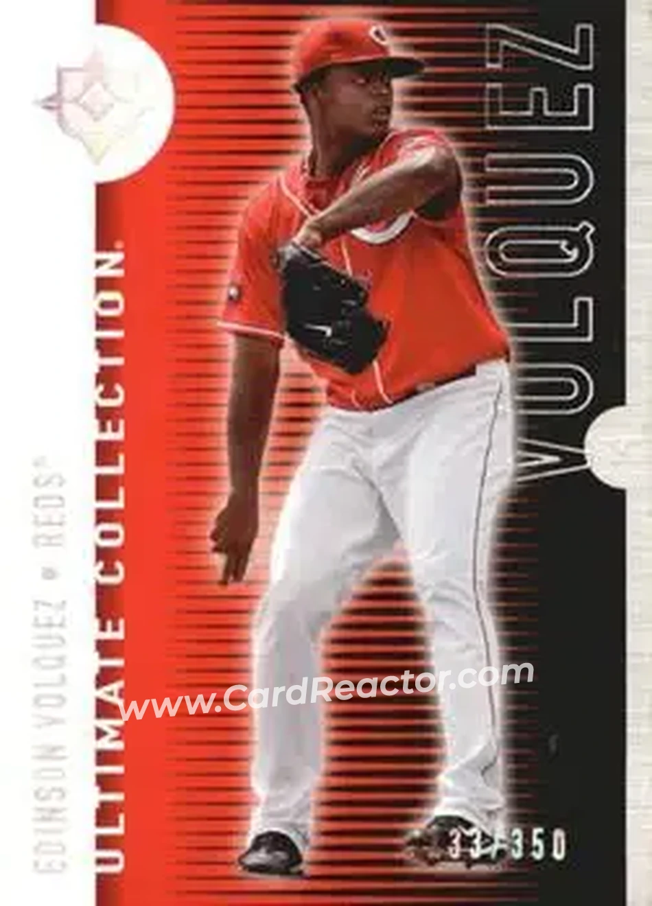 2008 Upper Deck Ultimate Collection #35 - Edinson Volquez - Cincinnati Reds - Front 2008 Upper Deck Ultimate Collection #35 - Edinson Volquez - Cincinnati Reds - Front