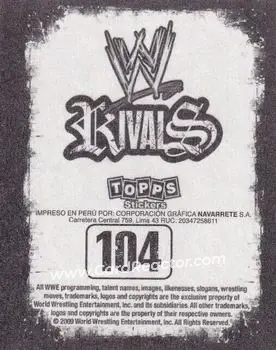 2009 Topps WWE Rivals Spanish #104 - Shawn Michaels - Back