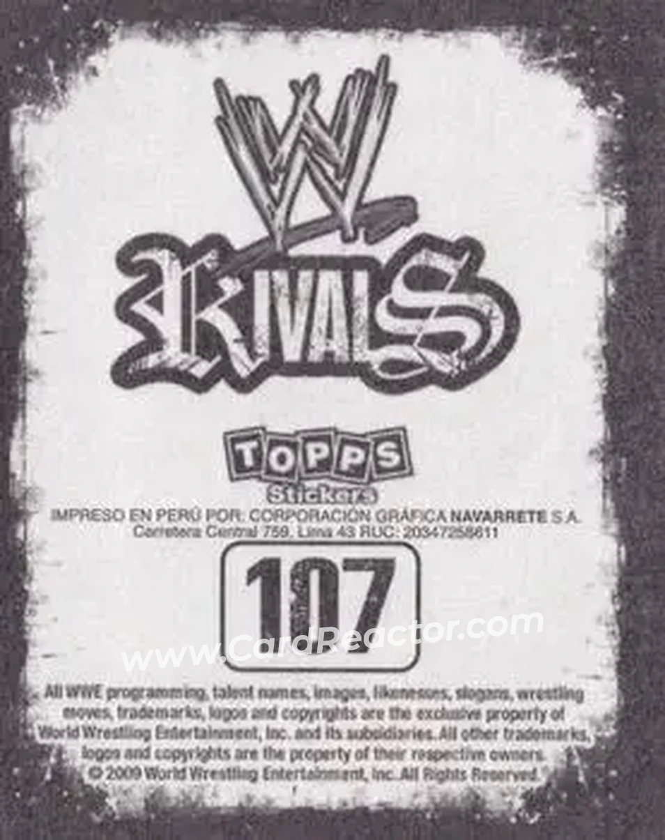 2009 Topps WWE Rivals Spanish #107 - Shawn Michaels - Back 2009 Topps WWE Rivals Spanish #107 - Shawn Michaels - Back