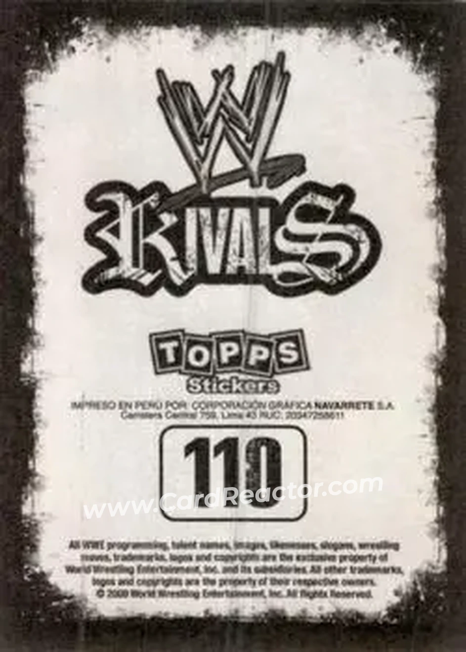 2009 Topps WWE Rivals Spanish #110 - Vladimir Kozlov - Back