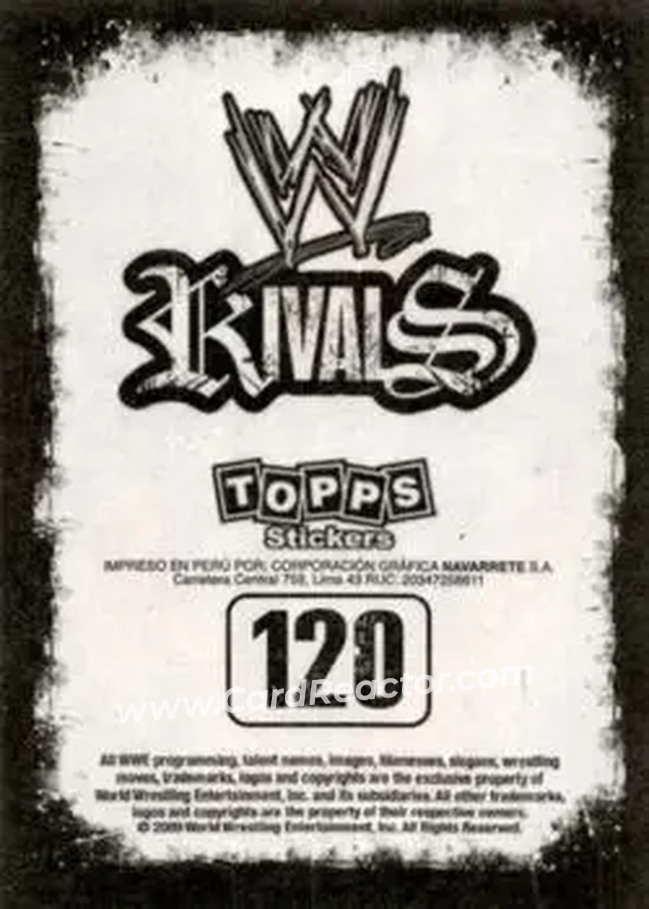 2009 Topps WWE Rivals Spanish #120 - Blackjack Bradshaw - Back