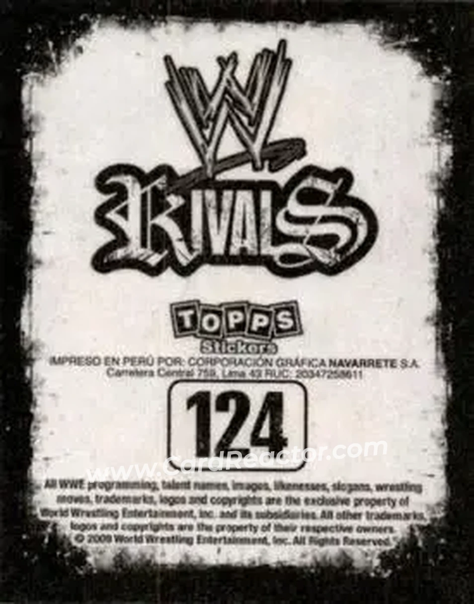 2009 Topps WWE Rivals Spanish #124 - Beth Phoenix - Back