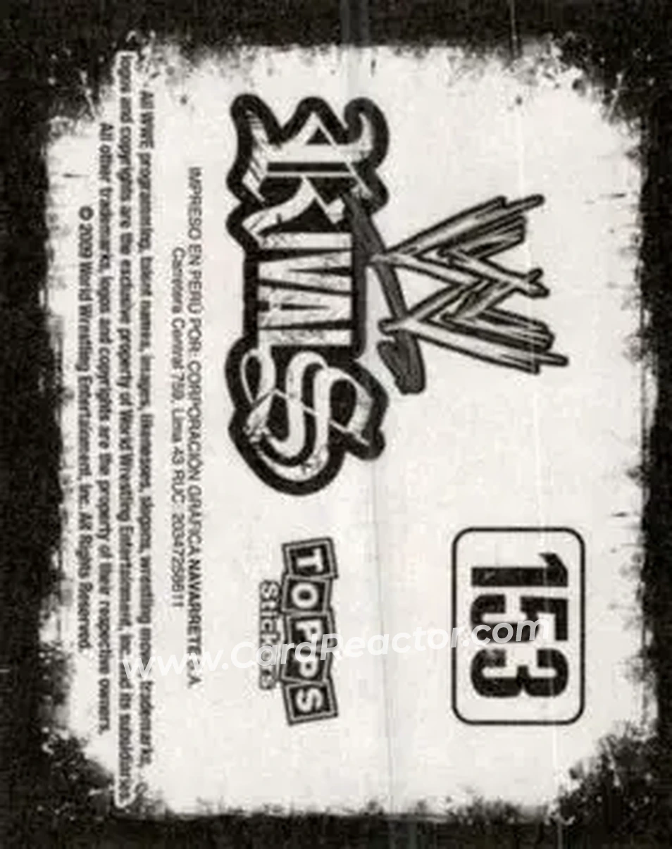2009 Topps WWE Rivals Spanish #153 - Chris Jericho - Back