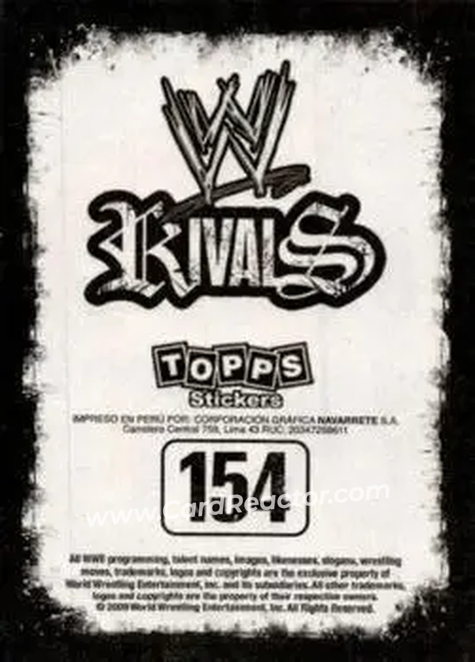 2009 Topps WWE Rivals Spanish #154 - Cody Rhodes & Ted Dibiase - Back