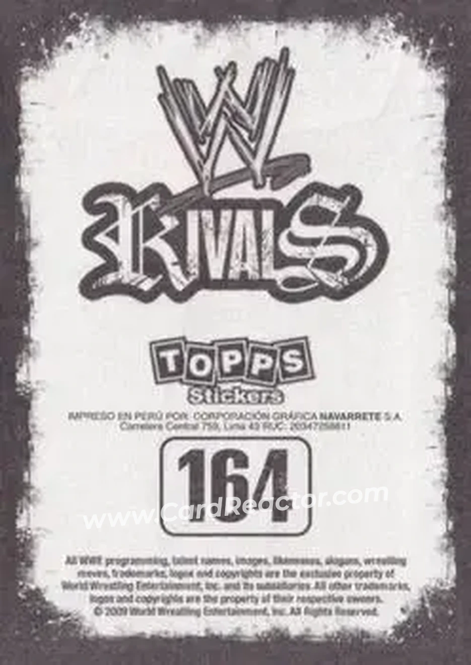 2009 Topps WWE Rivals Spanish #164 - Hunter Hearst Helmsley - Back