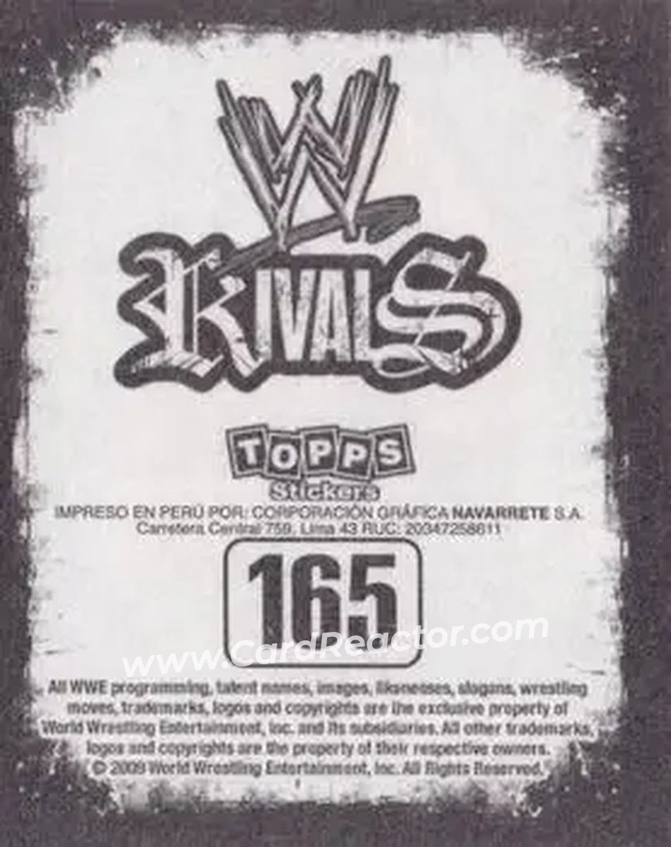 2009 Topps WWE Rivals Spanish #165 - Hunter Hearst Helmsley - Back 2009 Topps WWE Rivals Spanish #165 - Hunter Hearst Helmsley - Back