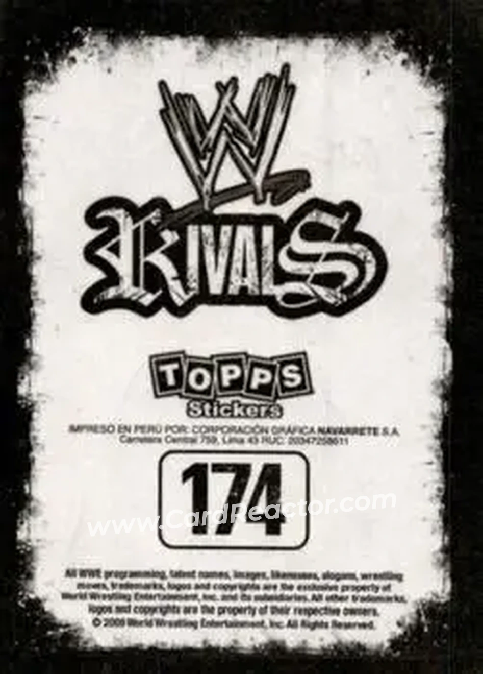 2009 Topps WWE Rivals Spanish #174 - Rey Mysterio - Back
