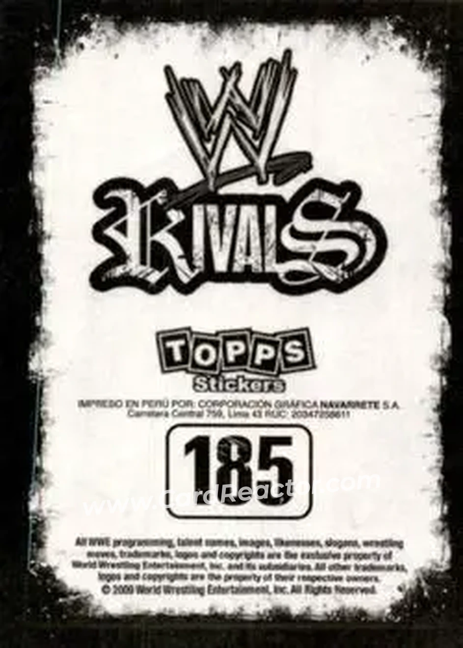 2009 Topps WWE Rivals Spanish #185 - Shelton Benjamin - Back 2009 Topps WWE Rivals Spanish #185 - Shelton Benjamin - Back