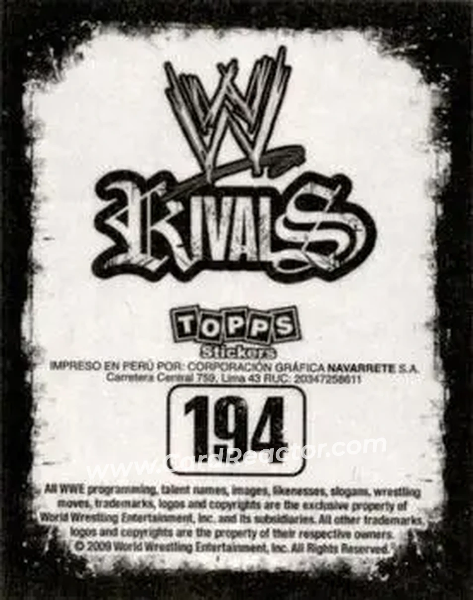 2009 Topps WWE Rivals Spanish #194 - Santino Marella - Back 2009 Topps WWE Rivals Spanish #194 - Santino Marella - Back
