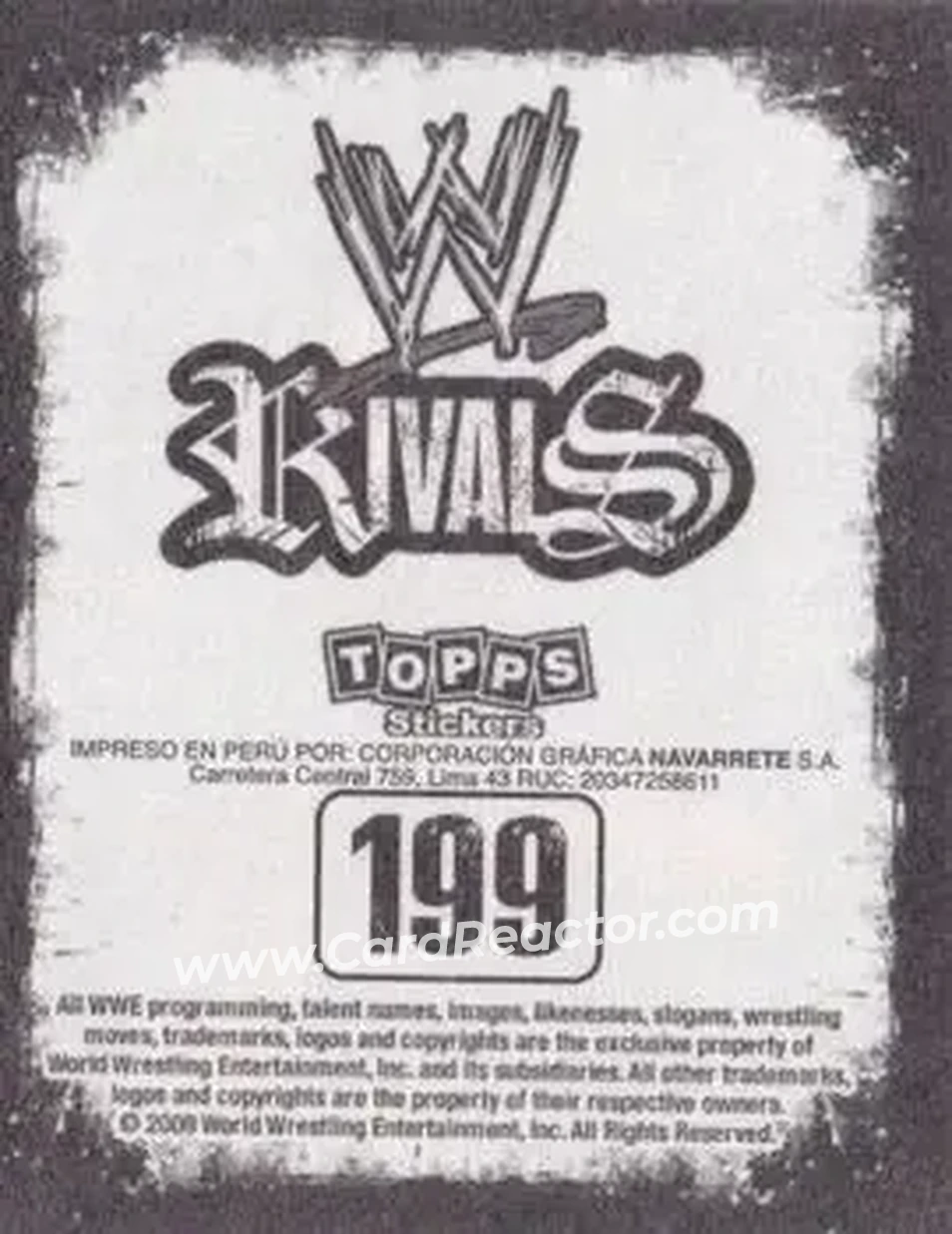 2009 Topps WWE Rivals Spanish #199 - Umaga - Back