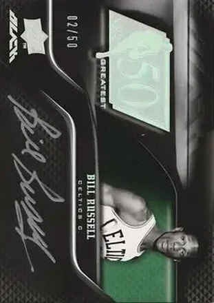 2008-09 UD Black - 50 Greatest Autographs #50AU-BR - Bill Russell - Boston Celtics