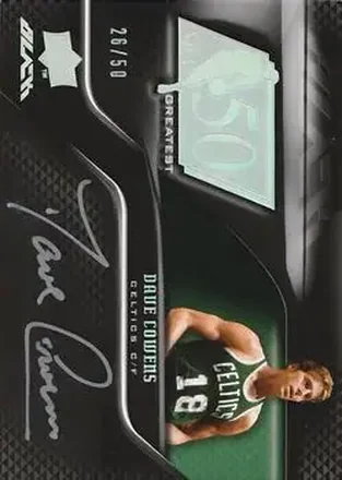 2008-09 UD Black - 50 Greatest Autographs #50AU-DC - Dave Cowens - Boston Celtics