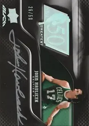 2008-09 UD Black - 50 Greatest Autographs #50AU-JH - John Havlicek - Boston Celtics