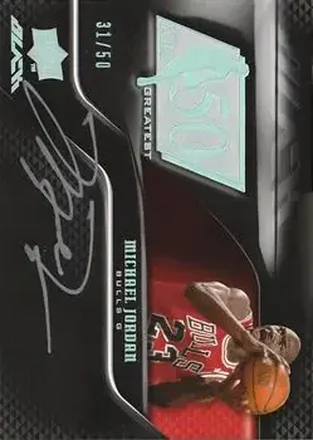 2008-09 UD Black - 50 Greatest Autographs #50AU-JO - Michael Jordan - Chicago Bulls