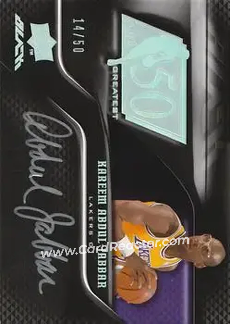 2008-09 UD Black - 50 Greatest Autographs #50AU-KA - Kareem Abdul-Jabbar - Los Angeles Lakers - Front