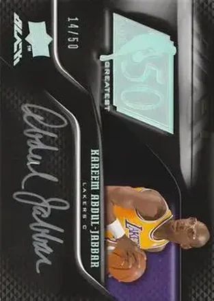 2008-09 UD Black - 50 Greatest Autographs #50AU-KA - Kareem Abdul-Jabbar - Los Angeles Lakers