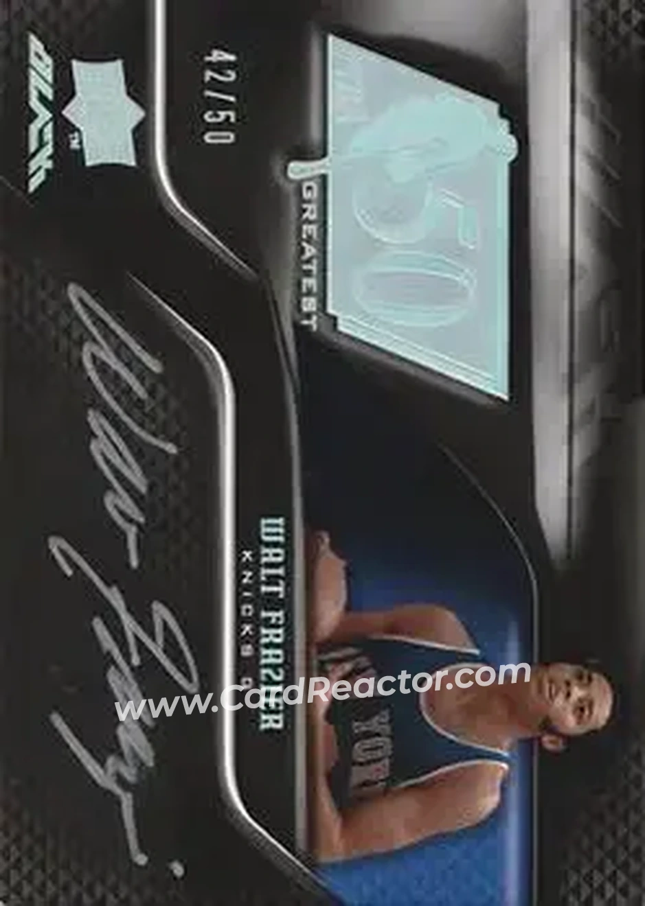 2008-09 UD Black - 50 Greatest Autographs #50AU-WF - Walt Frazier - New York Knicks - Front