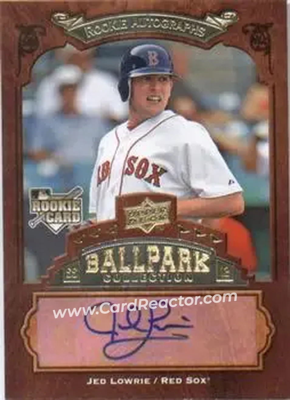 2008 Upper Deck Ballpark Collection #129 - Jed Lowrie - Boston Red Sox - Front 2008 Upper Deck Ballpark Collection #129 - Jed Lowrie - Boston Red Sox - Front