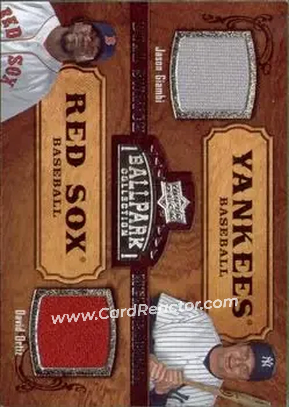 2008 Upper Deck Ballpark Collection #151 - David Ortiz - Jason Giambi MEM - Boston Red Sox - New York Yankees - Front
