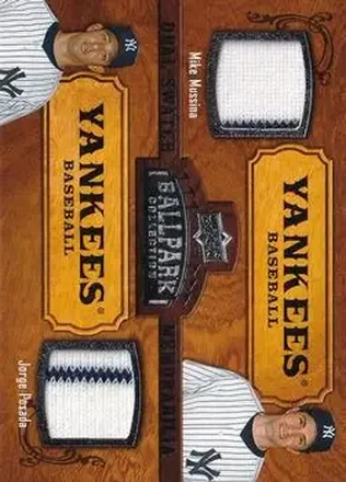 2008 Upper Deck Ballpark Collection #154 - Mike Mussina - Jorge Posada MEM - New York Yankees - New York Yankees