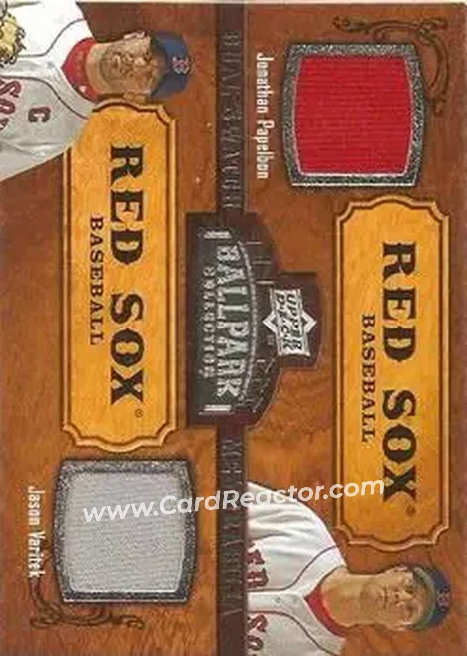 2008 Upper Deck Ballpark Collection #155 - Jonathan Papelbon - Jason Varitek MEM - Boston Red Sox - Boston Red Sox - Front