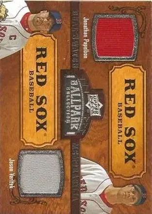 2008 Upper Deck Ballpark Collection #155 - Jonathan Papelbon - Jason Varitek MEM - Boston Red Sox - Boston Red Sox