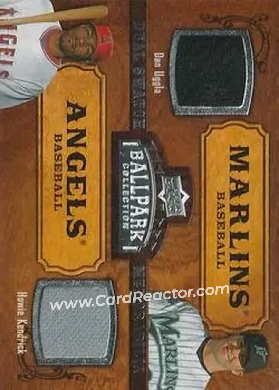 2008 Upper Deck Ballpark Collection #156 - Dan Uggla - Howie Kendrick MEM - Florida Marlins - Los Angeles Angels - Front