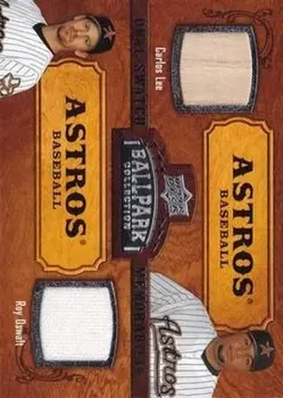 2008 Upper Deck Ballpark Collection #158 - Carlos Lee - Roy Oswalt MEM - Houston Astros - Houston Astros