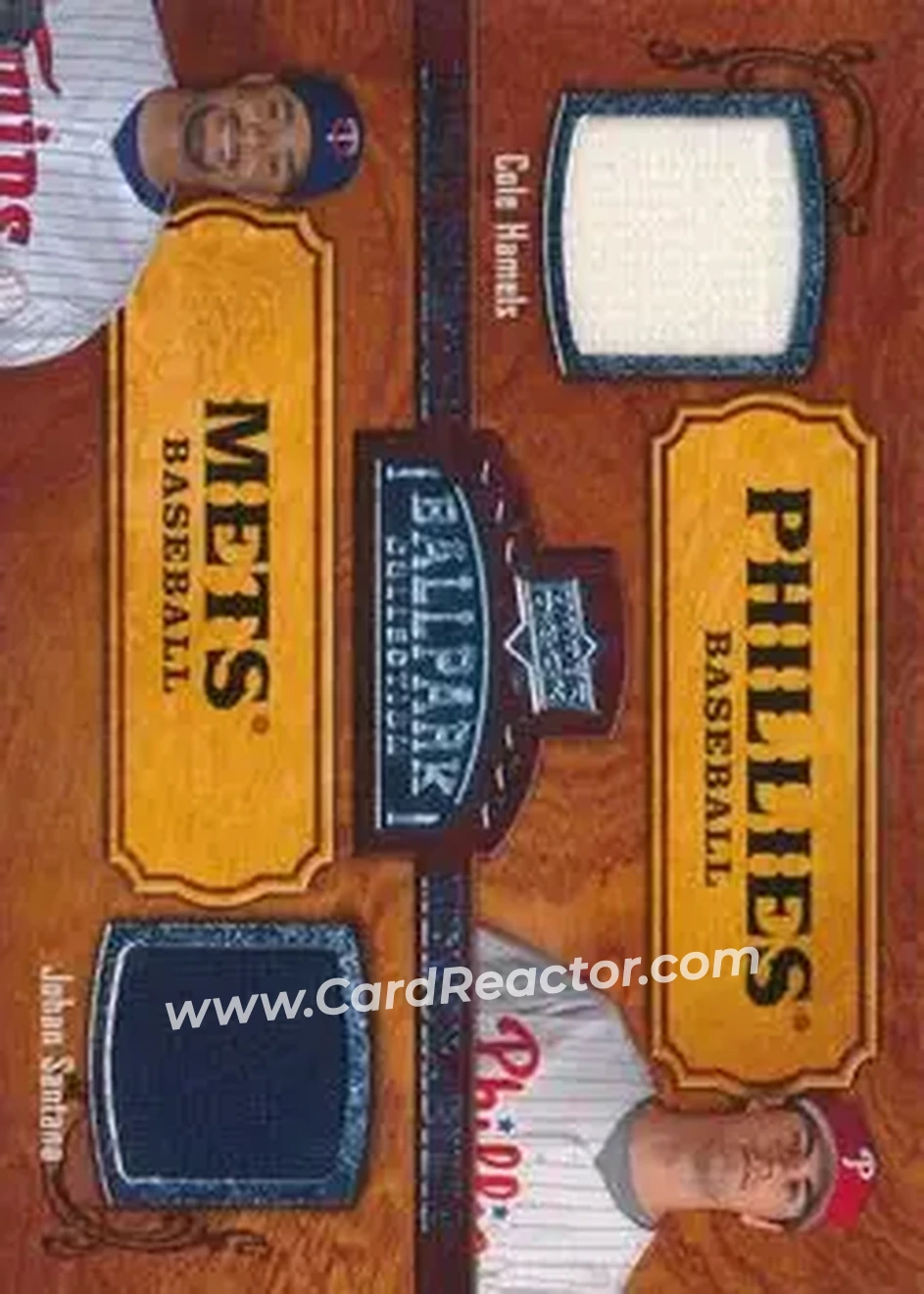 2008 Upper Deck Ballpark Collection #163 - Cole Hamels - Johan Santana MEM - Philadelphia Phillies - New York Mets - Front