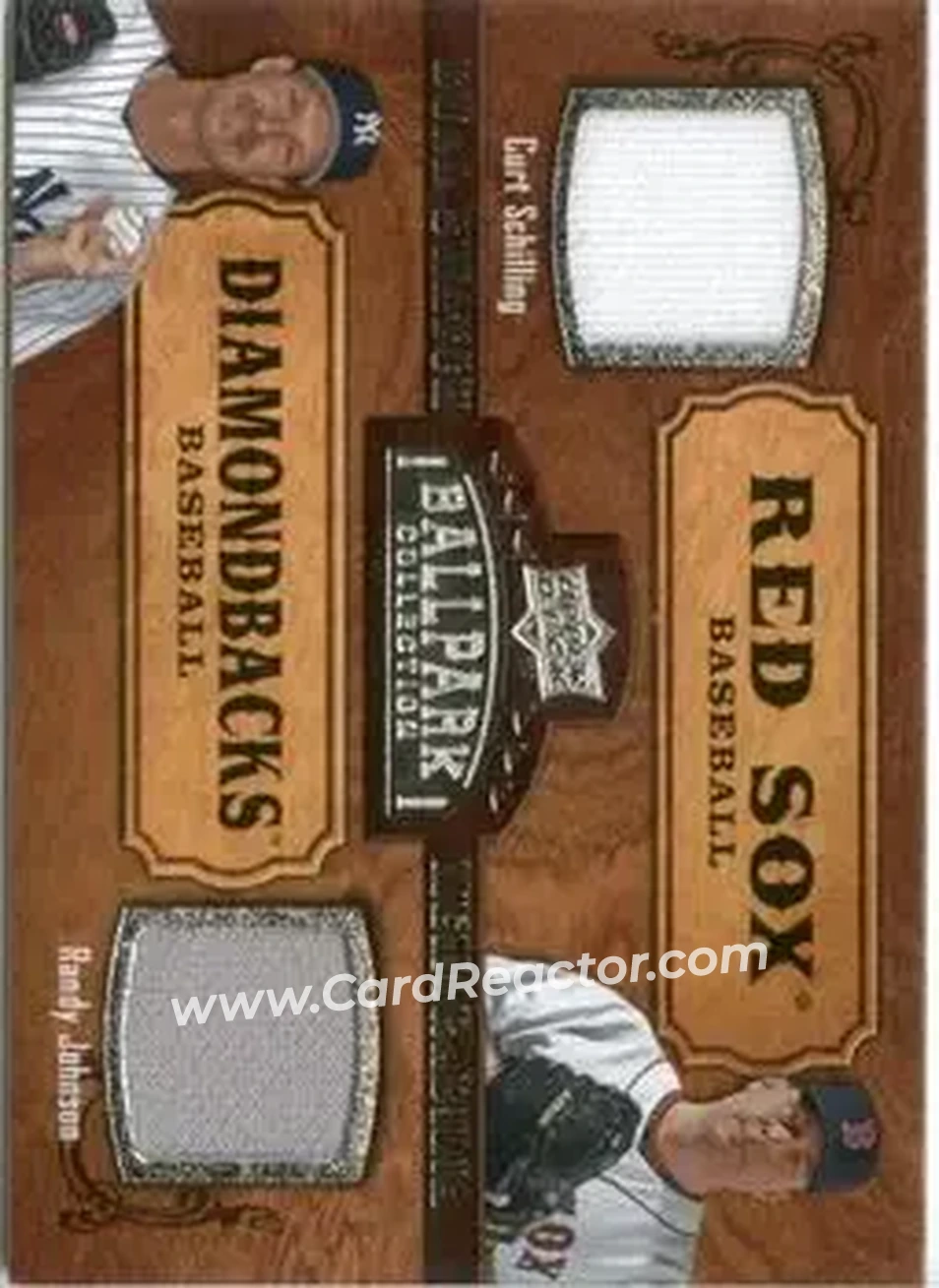 2008 Upper Deck Ballpark Collection #165 - Curt Schilling - Randy Johnson MEM - Boston Red Sox - Arizona Diamondbacks - Front
