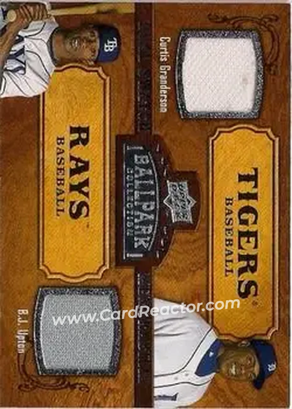 2008 Upper Deck Ballpark Collection #166 - Curtis Granderson - B.J. Upton MEM - Detroit Tigers - Tampa Bay Rays - Front