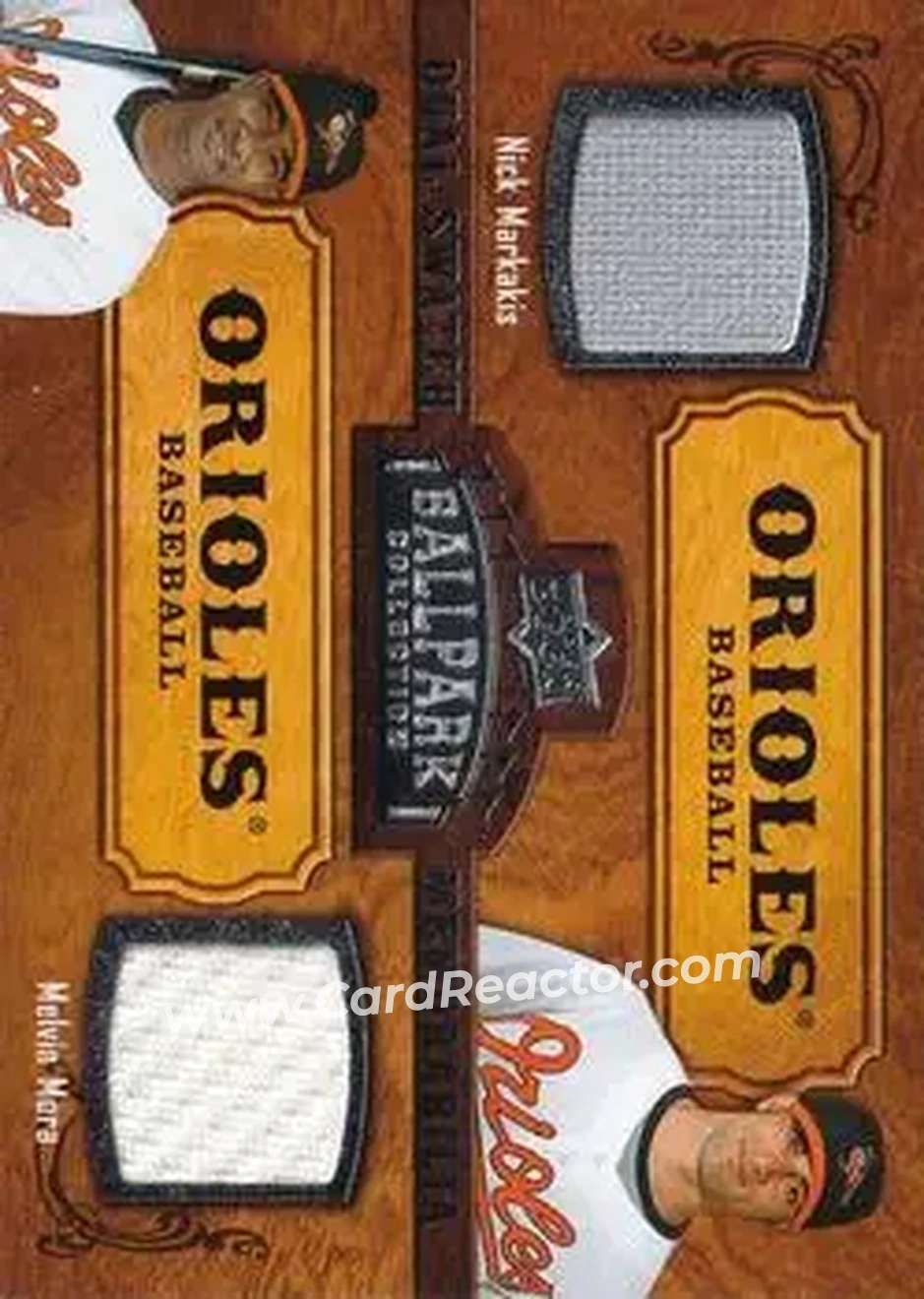 2008 Upper Deck Ballpark Collection #168 - Nick Markakis - Melvin Mora MEM - Baltimore Orioles - Baltimore Orioles - Front