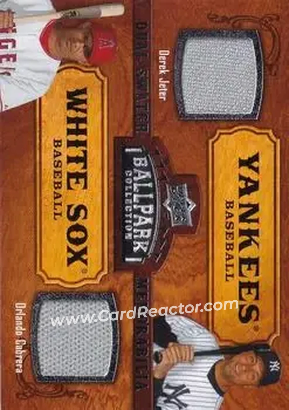 2008 Upper Deck Ballpark Collection #175 - Derek Jeter - Orlando Cabrera MEM - New York Yankees - Chicago White Sox - Front