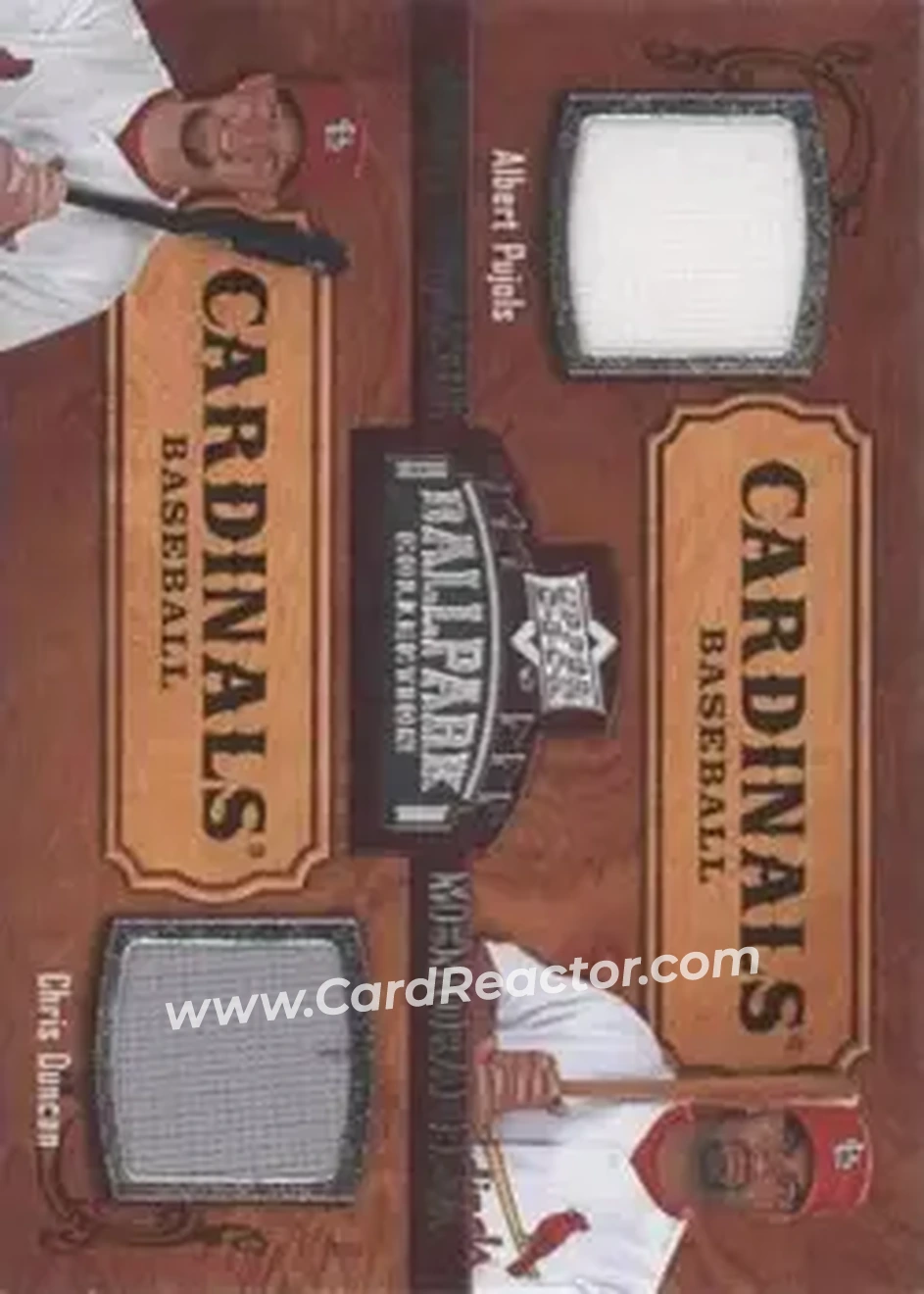 2008 Upper Deck Ballpark Collection #180 - Albert Pujols - Chris Duncan MEM - St. Louis Cardinals - St. Louis Cardinals - Front