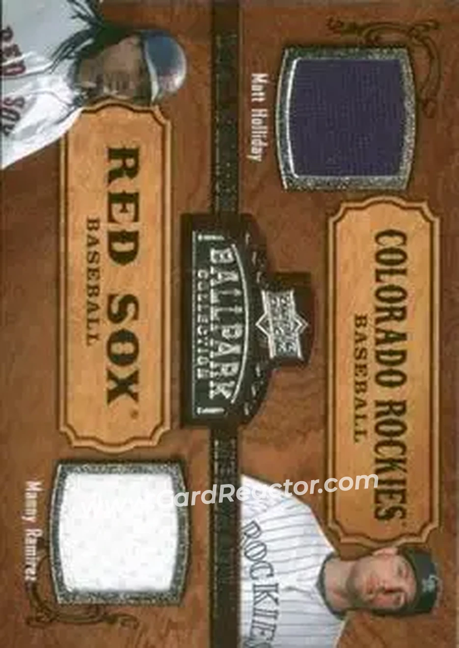 2008 Upper Deck Ballpark Collection #182 - Matt Holliday - Manny Ramirez MEM - Colorado Rockies - Boston Red Sox - Front