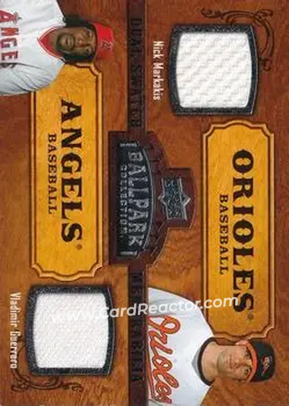 2008 Upper Deck Ballpark Collection #184 - Nick Markakis - Vladimir Guerrero MEM - Baltimore Orioles - Los Angeles Angels - Front