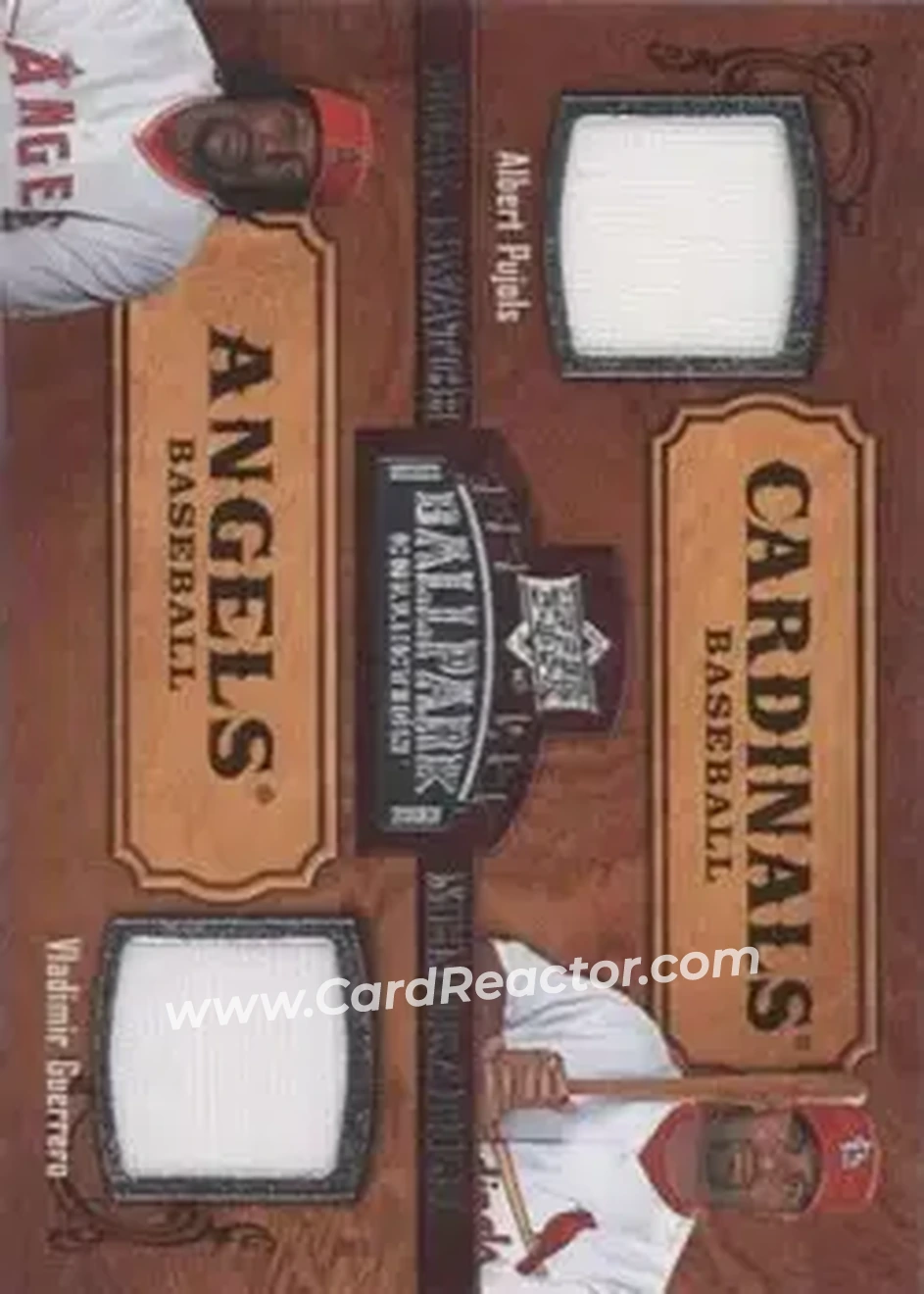 2008 Upper Deck Ballpark Collection #186 - Albert Pujols - Vladimir Guerrero MEM - St. Louis Cardinals - Los Angeles Angels - Front