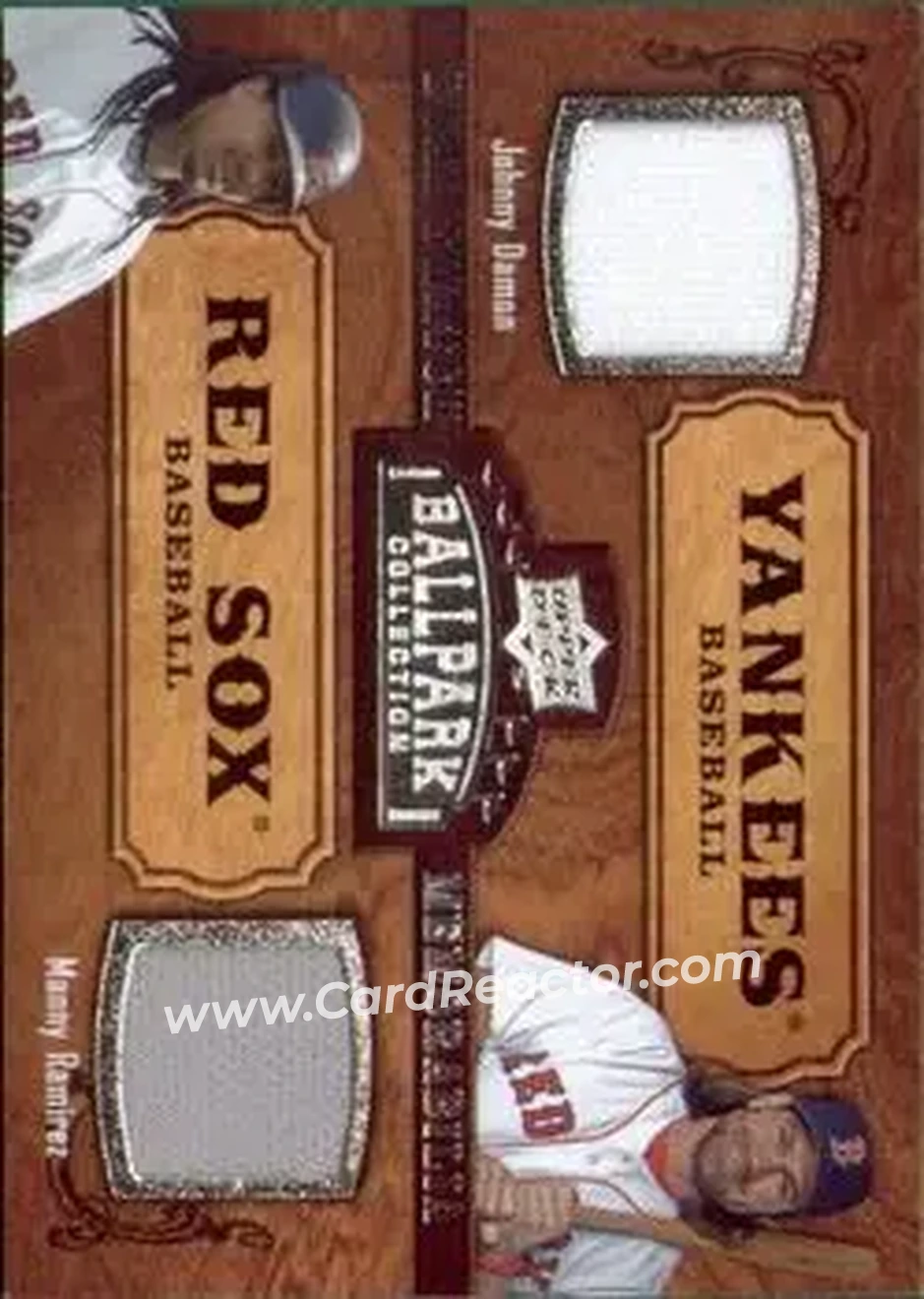 2008 Upper Deck Ballpark Collection #187 - Manny Ramirez - Johnny Damon MEM - Boston Red Sox - New York Yankees - Front
